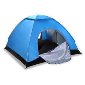 1Pc 4 Persons Camping Waterproof Tent Instant Setup Tent With Mosquito Net Doors Carrying Bag Folding 4 Seasons For Hiking Climbing Adventure Fishing