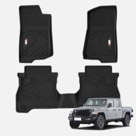 Car Floor Mats Trunk Mat Compatible With Wrangler JT 3D TPE Foot Covers All-weather Car Accessories