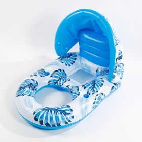 1pc Thick Large Swimming Pool Float With Cup Holder And Sunshade, Essential For Pool Parties And Beaches, Comes With A Manual Air Pump