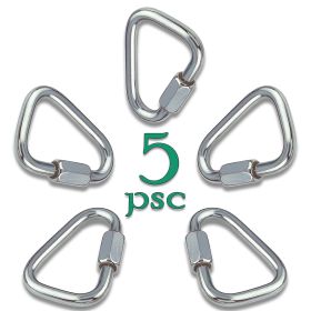 Set of 5 Carabiners for Ninja Slackline Triangle Shaped Quick Links for Ninja Slackline Large 5 16  (M8 80mm)