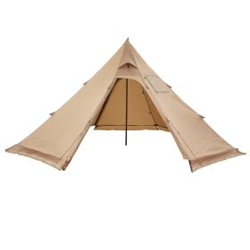 VEVOR Hot Tent for 4 Persons, Portable Winter Tipi Tent with Stove Jack, Waterproof Canvas Camping Tents