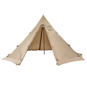 VEVOR Hot Tent for 4-6 Persons, Portable Winter Tipi Tent with Stove Jack, Waterproof Canvas Camping Tents