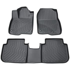 Car Floor Mats For 23-24 CRV Hybrid Black All-Weather TPE Rubber Car Mats