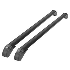 2PCS Universal 110cm 43-inch Car Roof Rack Cross Bar With Anti-Theft Lock Adjustable Window Frame For Bike Kayak Cargo Luggage