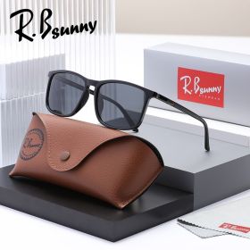 Rectangle Sports Polarized Sunglasses Men Women Sports Running Hiking Cycling UV400 Protection Comfortable Wear (Lenses Color: Black Gray)