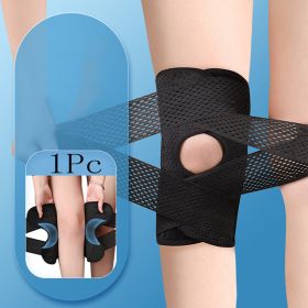 Order A Size Up; 1pc Sports Kneepad; Men And Women Pressurized Elastic Knee Pads; Arthritis Joints Protector; Fitness Gear Volleyball Brace Prote (Color: Black, size: XL)