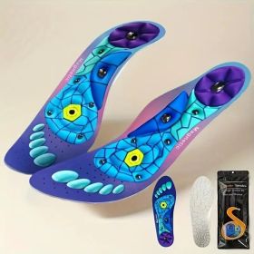 Acupressure Insoles - Comfortable and Breathable, Arch Support, Unisex, Suitable for Work, Running (size: M(Men 7.5-9/Women8.5-10))