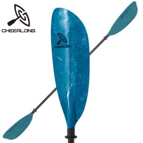 Kayak Paddle with Fiberglass Shaft and PP Blade, Floating Kayaking Oars, Adjustable 230-240 cm/ 90.5-94.5 Inches (Color: Blue)