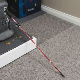 5-Section Collapsible Hiking Poles - Lightweight Trekking Poles with Secure External Lock, Adjustable Length (Color: Red)