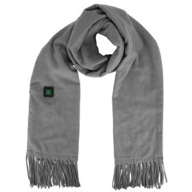 Electric Heated Winter Scarf USB Heating Neck Wrap Unisex Heated Neck Shawl Soft Warm Scarves 3 Heating Modes for Outdoor Cycling Skiing Skating (Color: gray, size: One size)